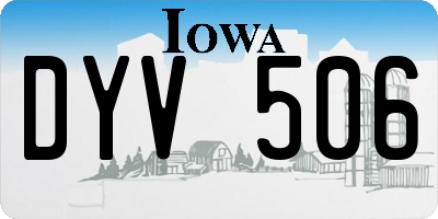 IA license plate DYV506