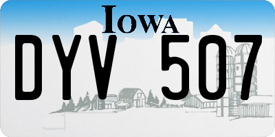 IA license plate DYV507