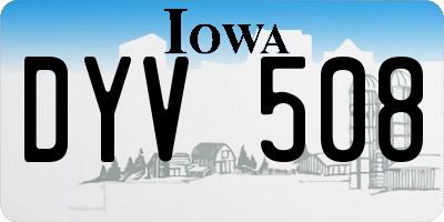 IA license plate DYV508