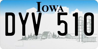 IA license plate DYV510