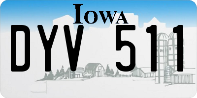 IA license plate DYV511
