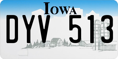 IA license plate DYV513