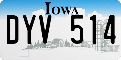 IA license plate DYV514