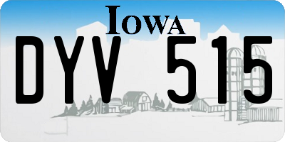 IA license plate DYV515