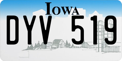IA license plate DYV519
