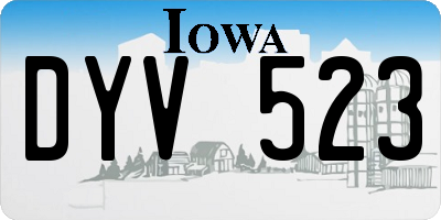 IA license plate DYV523