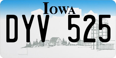 IA license plate DYV525