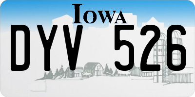 IA license plate DYV526