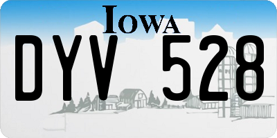 IA license plate DYV528