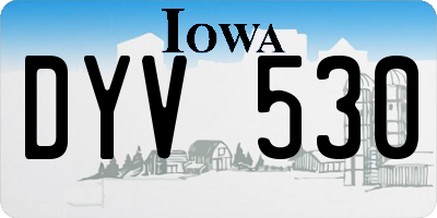IA license plate DYV530