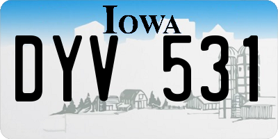 IA license plate DYV531