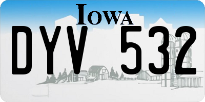 IA license plate DYV532