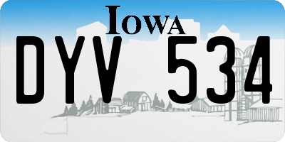 IA license plate DYV534