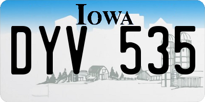 IA license plate DYV535