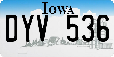 IA license plate DYV536