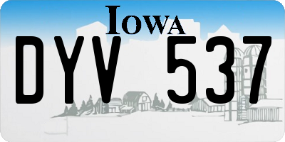 IA license plate DYV537