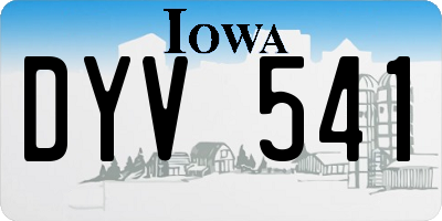 IA license plate DYV541