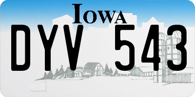 IA license plate DYV543