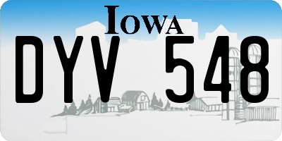 IA license plate DYV548