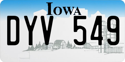 IA license plate DYV549