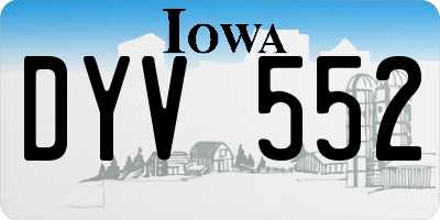 IA license plate DYV552