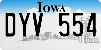 IA license plate DYV554