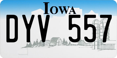 IA license plate DYV557