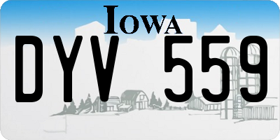 IA license plate DYV559