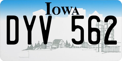 IA license plate DYV562