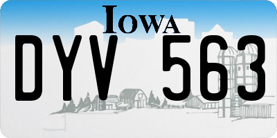 IA license plate DYV563