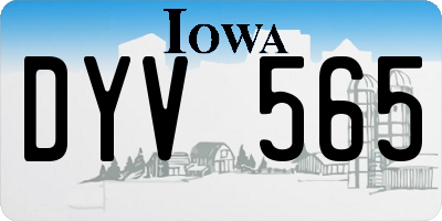 IA license plate DYV565