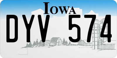 IA license plate DYV574