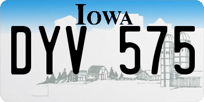 IA license plate DYV575