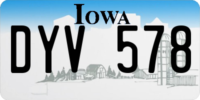 IA license plate DYV578