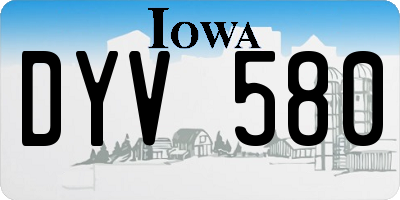 IA license plate DYV580