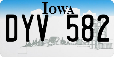 IA license plate DYV582