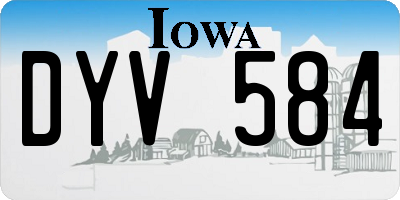 IA license plate DYV584