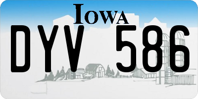 IA license plate DYV586