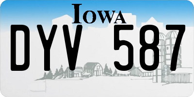IA license plate DYV587