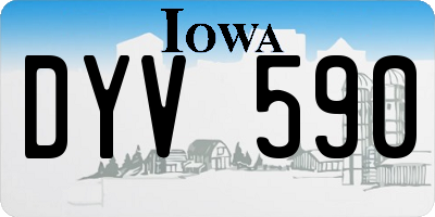 IA license plate DYV590