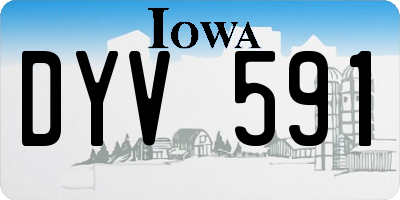 IA license plate DYV591