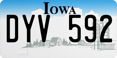 IA license plate DYV592