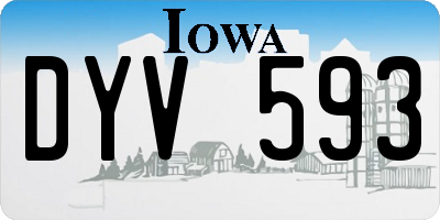 IA license plate DYV593