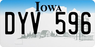 IA license plate DYV596