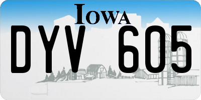 IA license plate DYV605