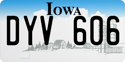IA license plate DYV606