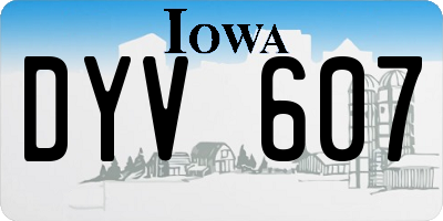 IA license plate DYV607