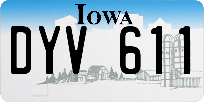 IA license plate DYV611