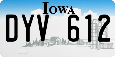 IA license plate DYV612