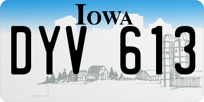 IA license plate DYV613